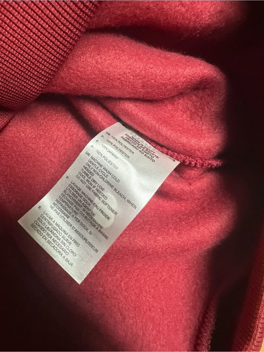 NWT adidas Men's Boucle Fleece Crewneck Sweatshirt College Burgundy Medium